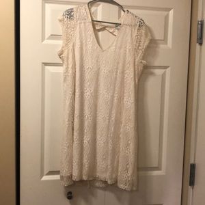 Cream colored A line dress